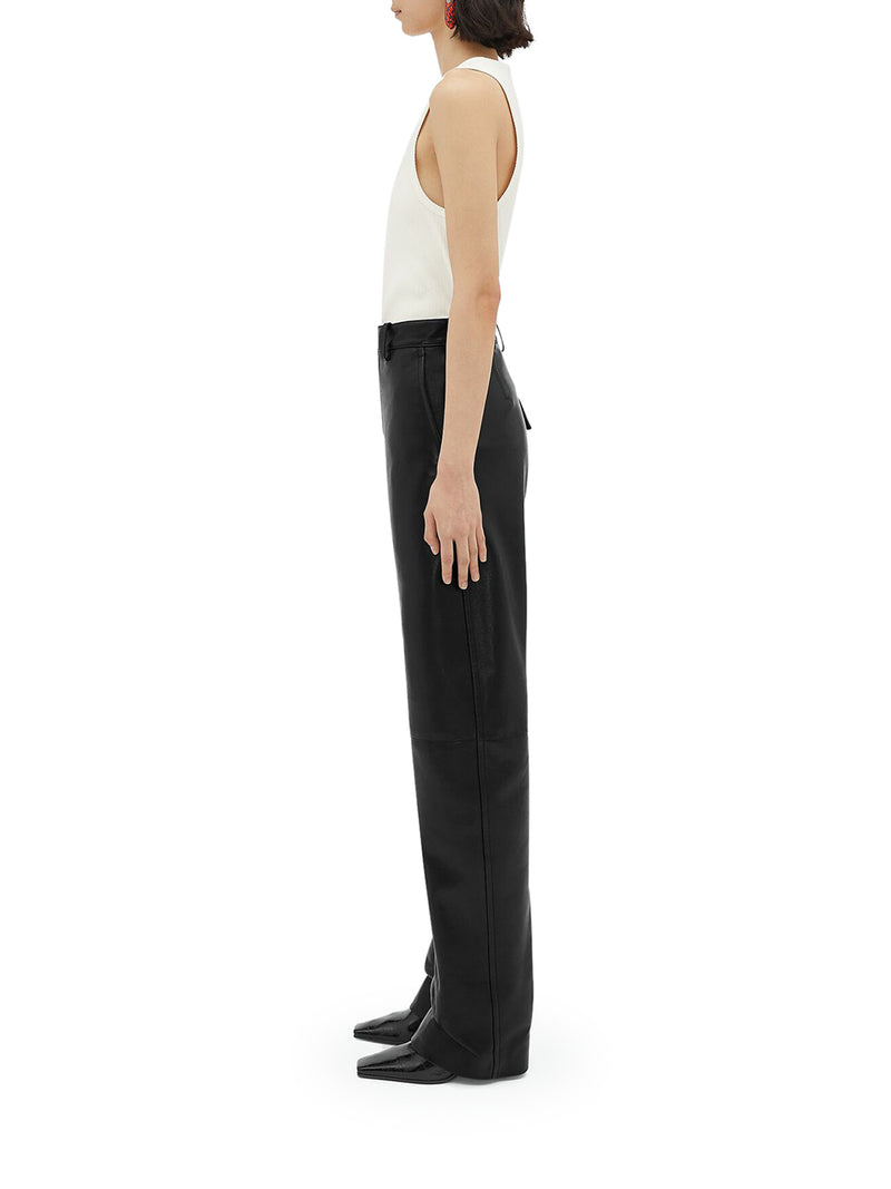 Suitnegozi Pantaloni in pelle dal taglio arrotondato In Saldo