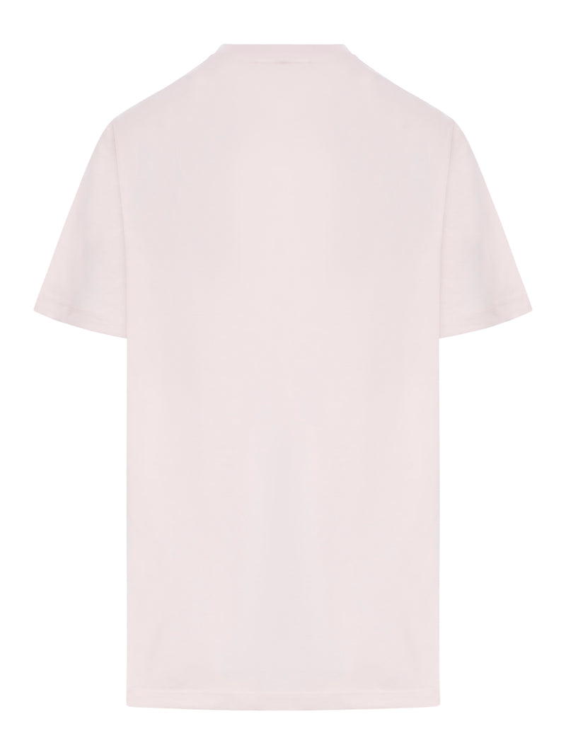 Suitnegozi T-SHIRT RELAX CON GATTI IN JERSEY ROSA BASIC Moda