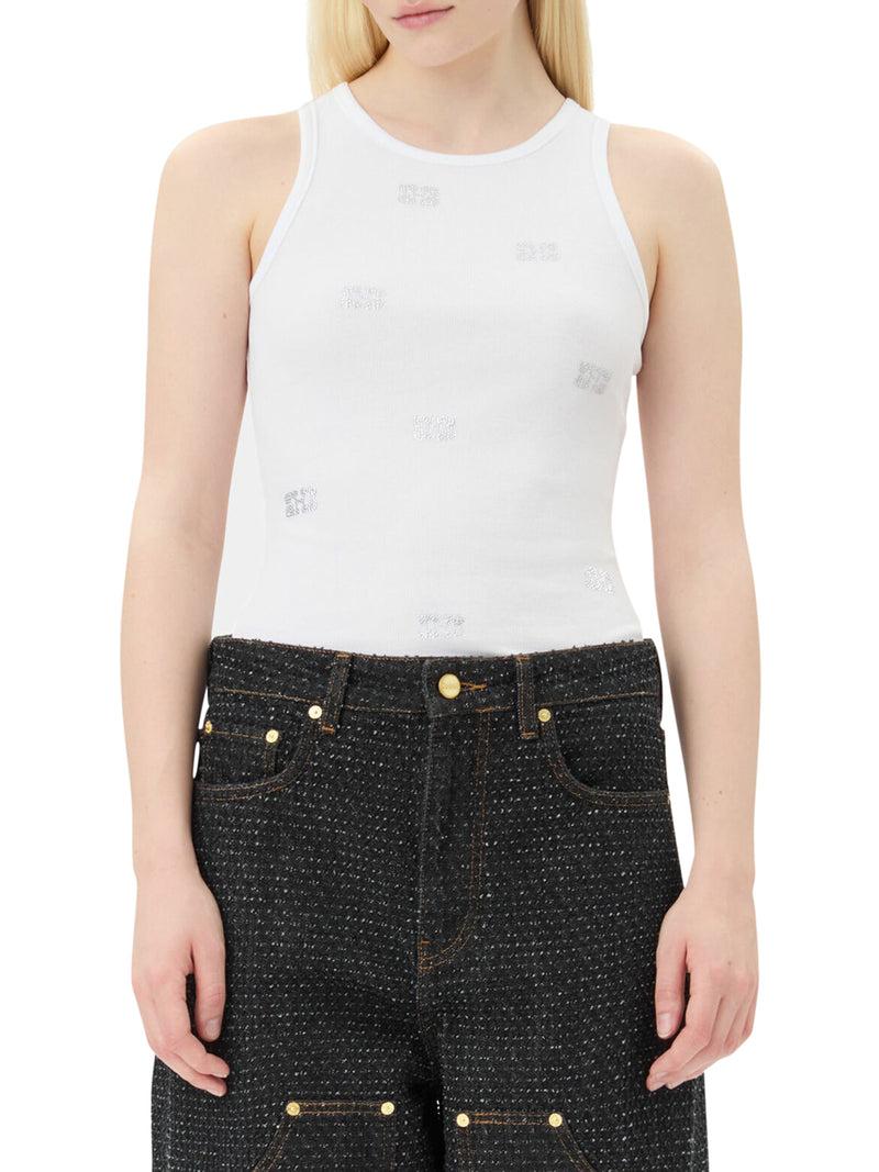Suitnegozi CANOTTA FARFALLA CON STRASS BIANCO 2025