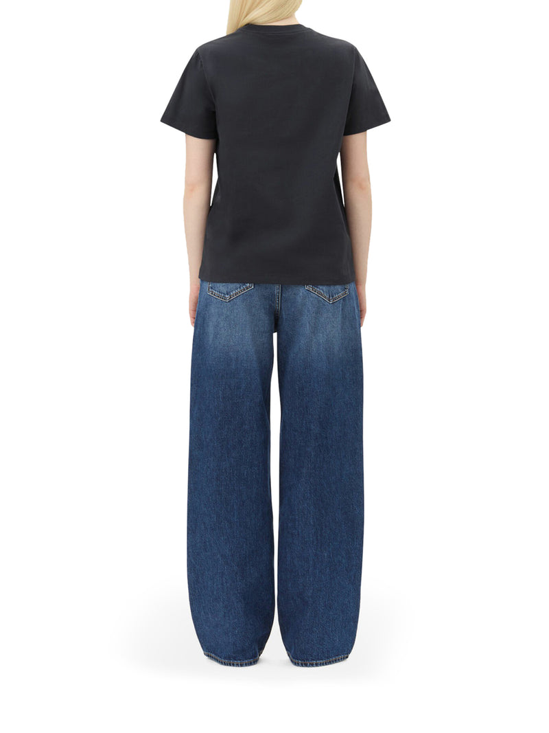 Suitnegozi T-SHIRT RELAXED CON GUFI IN JERSEY NERA In Linea