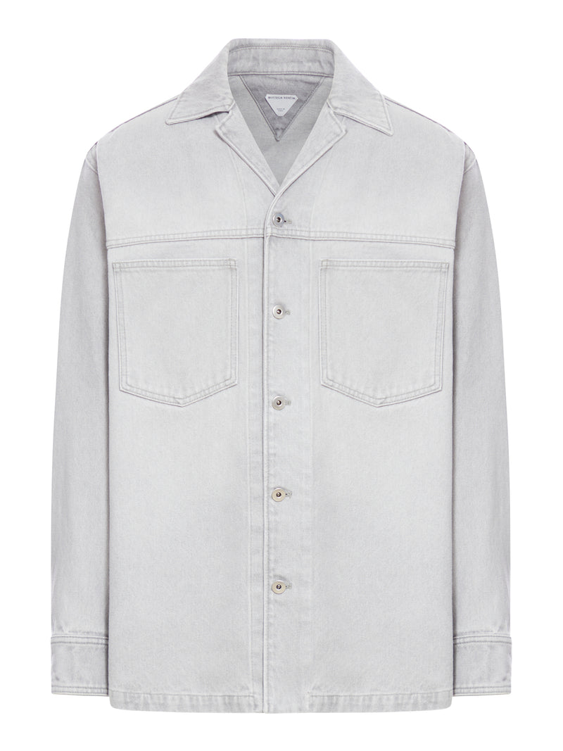 Suitnegozi Camicia in denim lavaggio Light Grey Moda