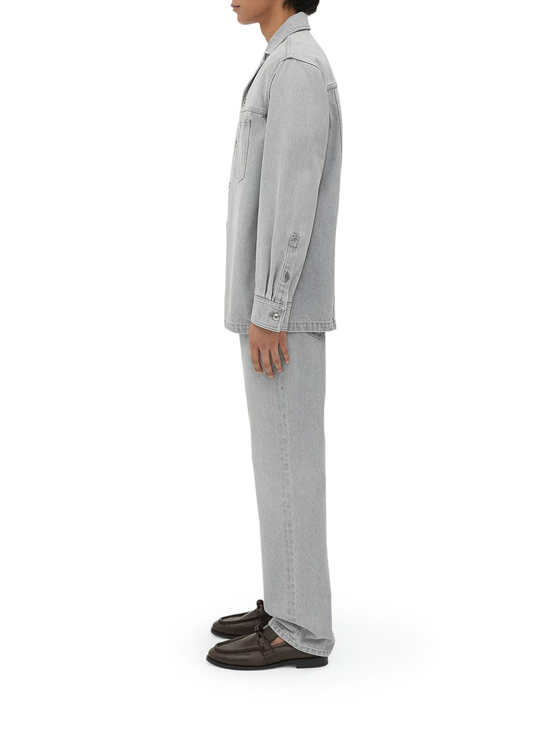 Suitnegozi Camicia in denim lavaggio Light Grey Moda
