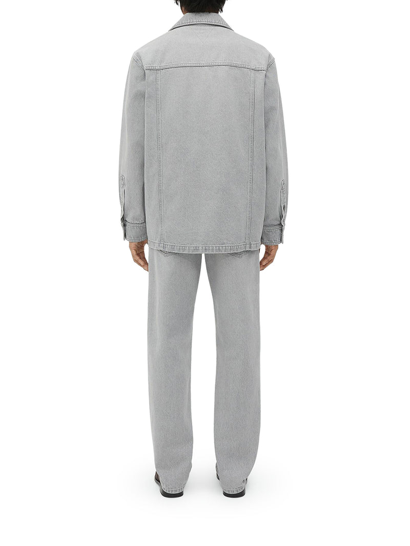 Suitnegozi Camicia in denim lavaggio Light Grey Moda