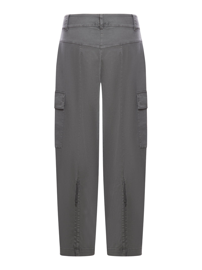 Suitnegozi Pantalone cargo in raso di cotone stretch Promozione Limitata