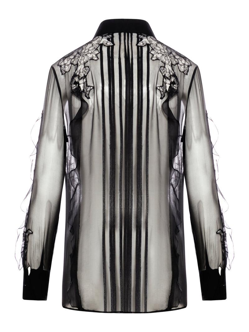 Suitnegozi CAMICIA IN CHIFFON DI SETA Nuova