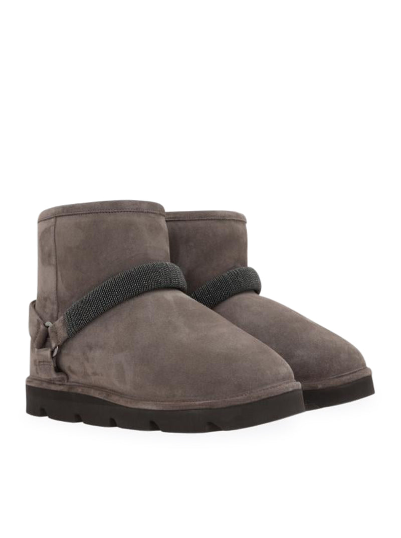 Suitnegozi STIVALETTO IN SUEDE CON SHINY STRAP Soddisfazione Garantita