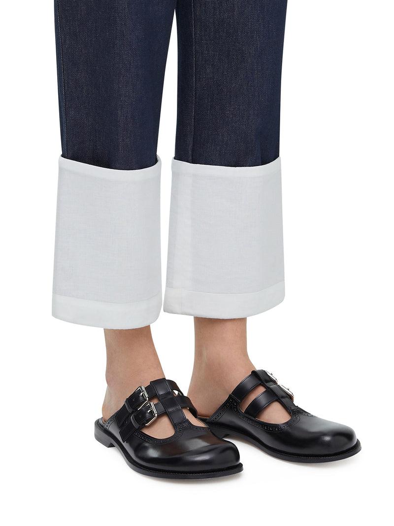 Suitnegozi Sabot Mary Jane Campo in pelle di vitello Sconto