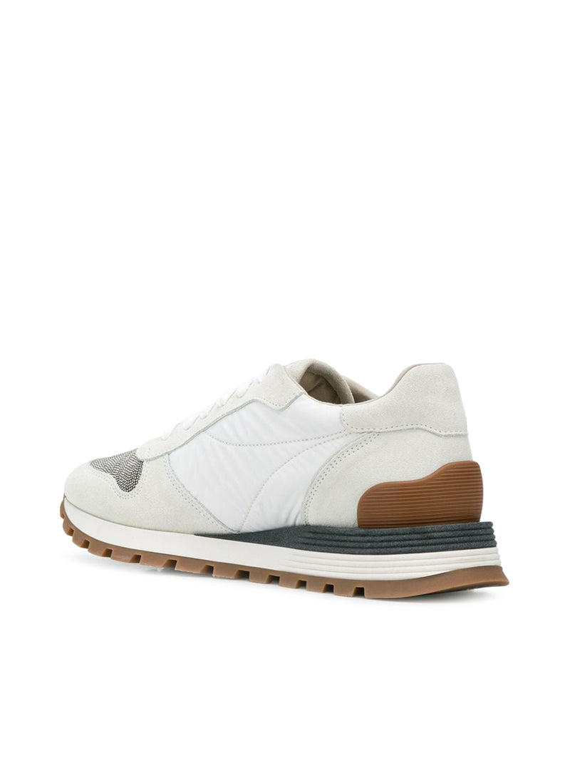 Suitnegozi Runners in camoscio e tessuto techno con "Precious Toe" In Linea