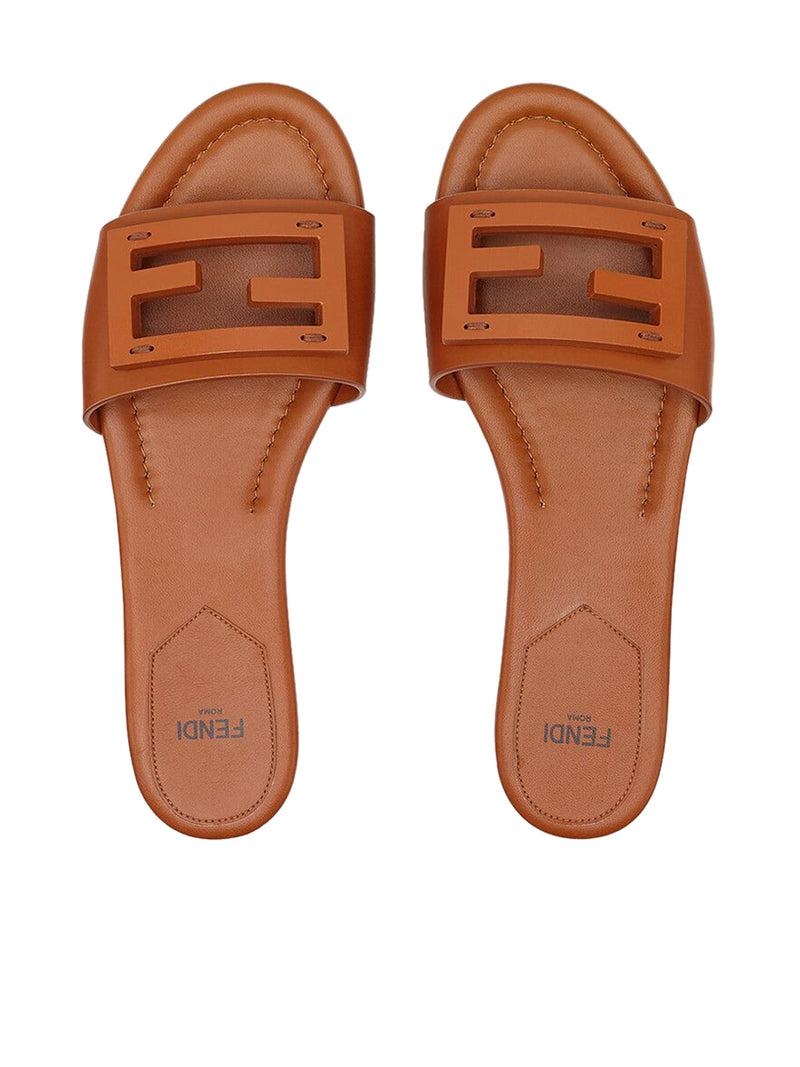 Suitnegozi Slide in pelle marrone Qualità Garantita