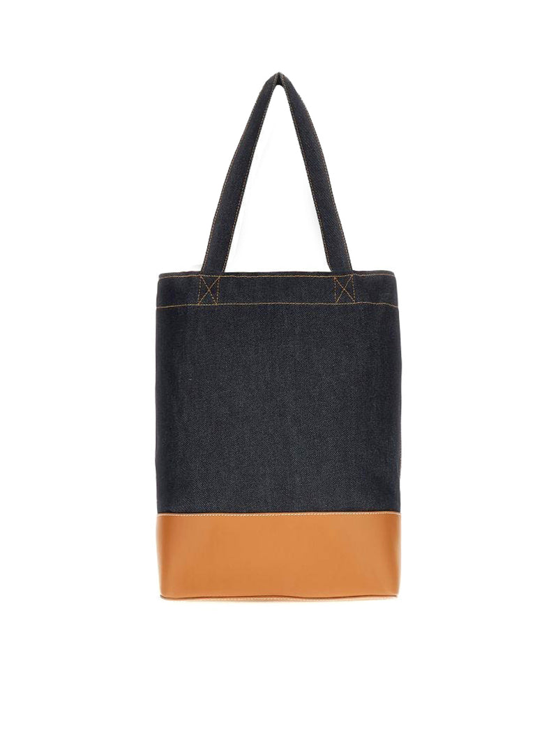 Suitnegozi BORSA A SPALLA AXEL IN DENIM CON INSERTI IN PELLE Saldi Di Fabbrica