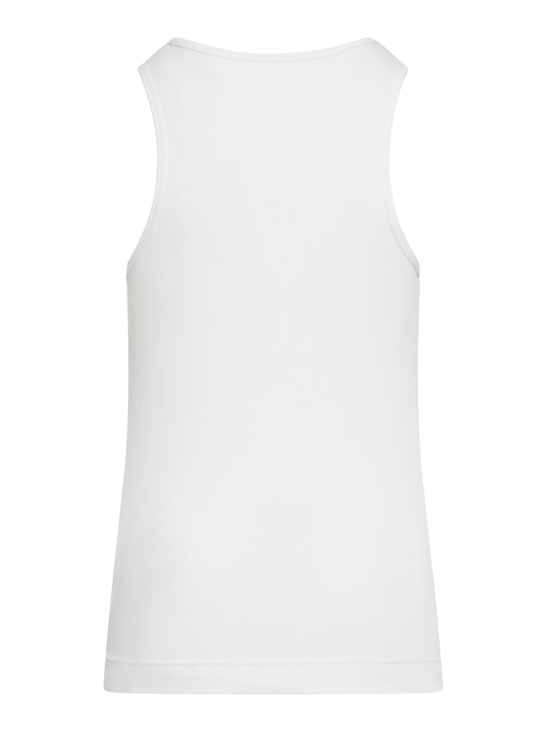 Suitnegozi Top BIANCO Con Placca Logo Offerta Anniversario