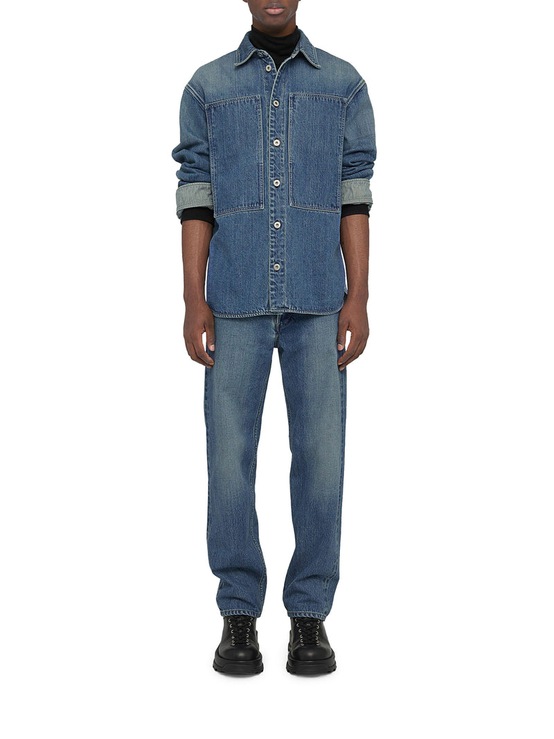 Suitnegozi jeans affusolati in cotone con toppa con logo Ultimi due giorni