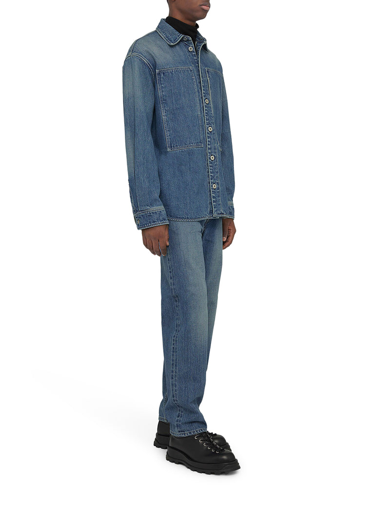 Suitnegozi jeans affusolati in cotone con toppa con logo Ultimi due giorni