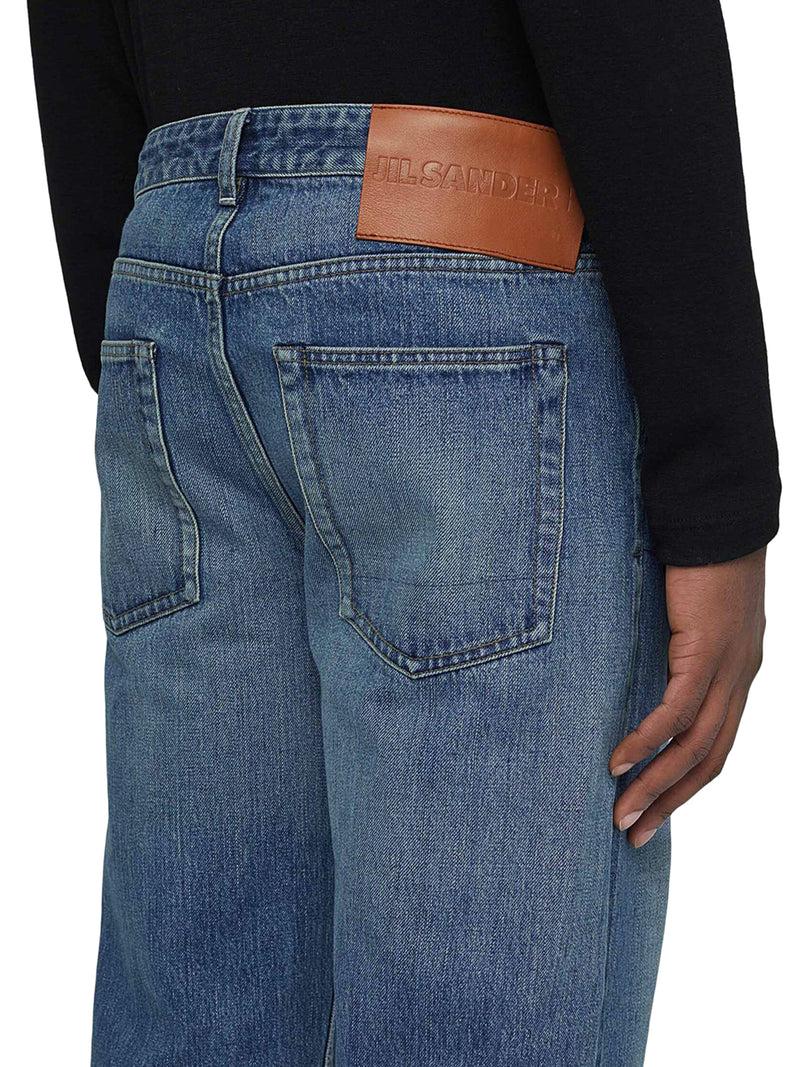 Suitnegozi jeans affusolati in cotone con toppa con logo Ultimi due giorni