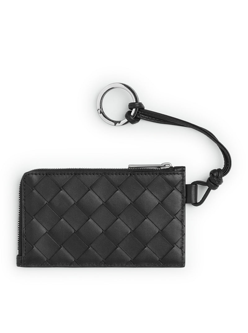 Suitnegozi Intrecciato L-Zippered Card Holder On Strap Vendite stagionali