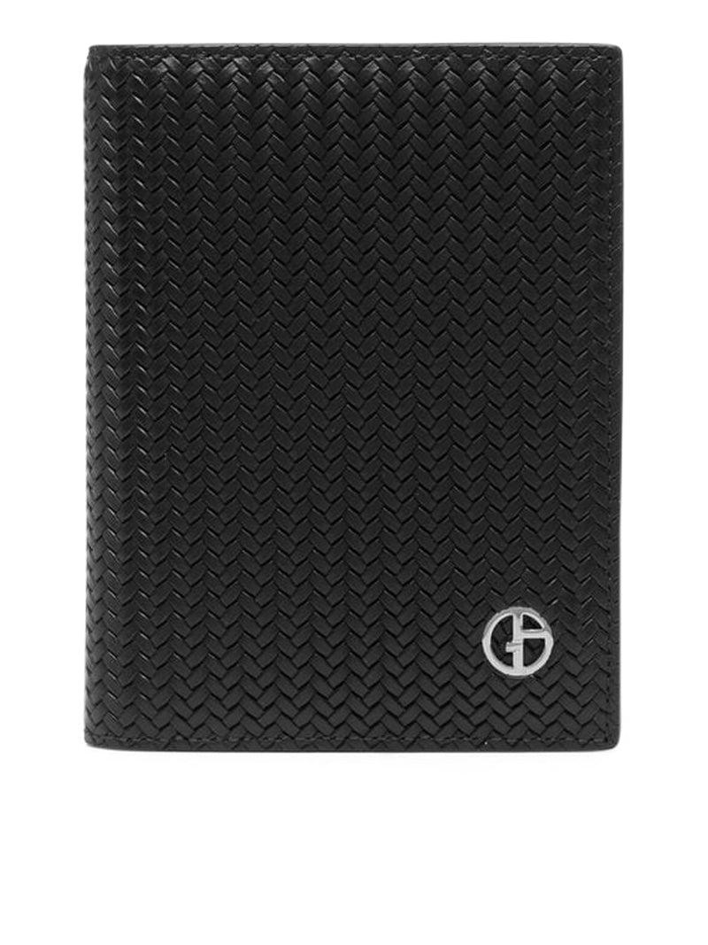 Suitnegozi PORTAFOGLIO IN PELLE GOFFRATA CON PLACCA LOGO Latest stili