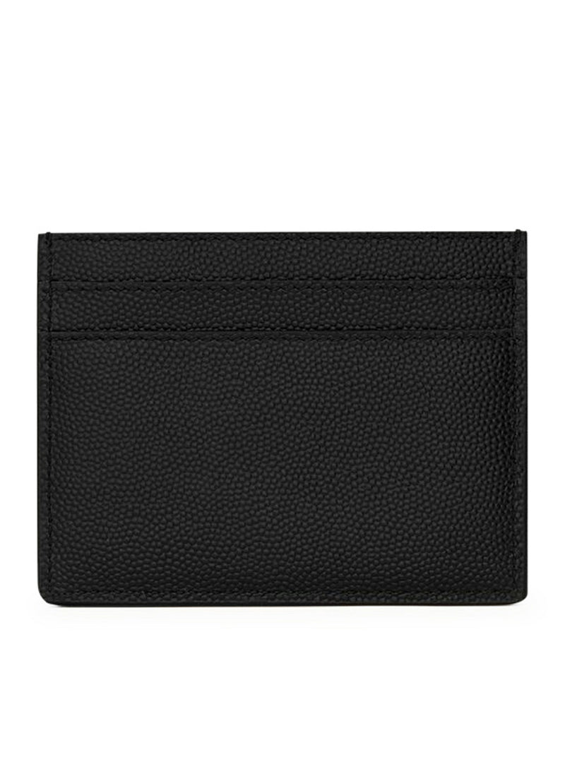 Suitnegozi PORTA CARTE DI CREDITO SAINT LAURENT PARIS NERO PELLE A TEXTURE Only for today