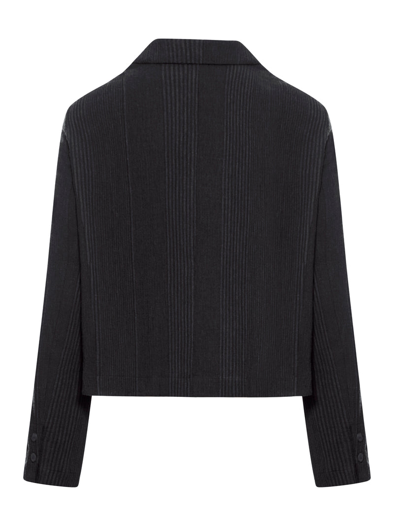 Suitnegozi Giacca regular fit in misto lana gessato goffrato Ultimo giorno
