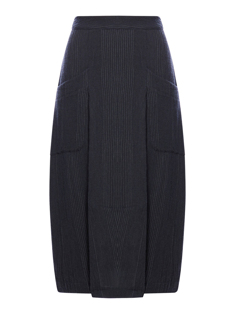 Suitnegozi Gonna linea bombé in misto lana gessato goffrato Discount Store per i nuovi prodotti
