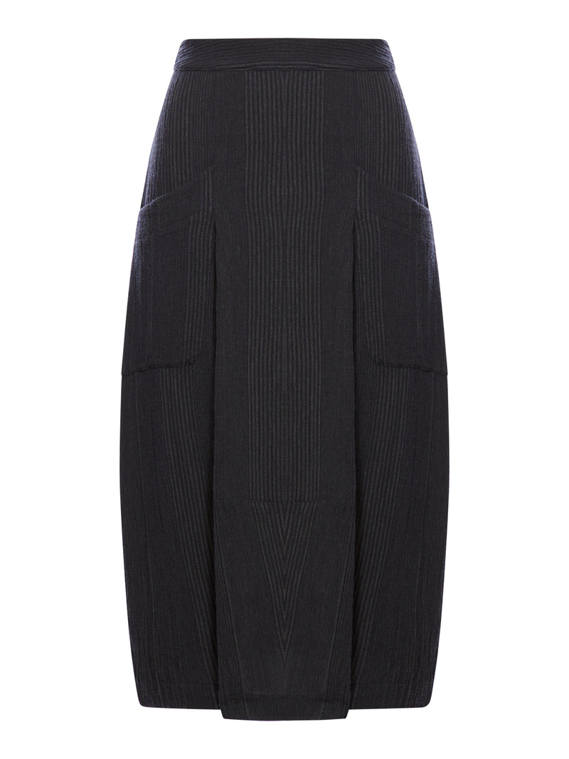 Suitnegozi Gonna linea bombé in misto lana gessato goffrato 50% di sconto con spedizione gratuita