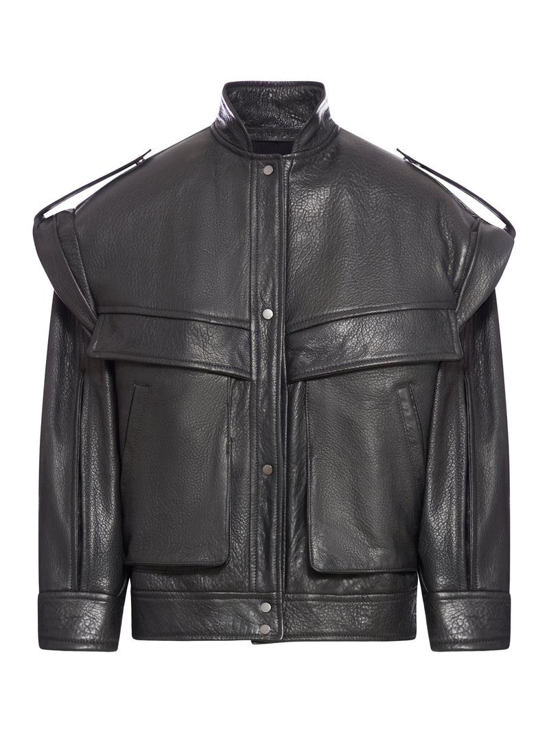Suitnegozi Giacca oversize in pelle martellata
