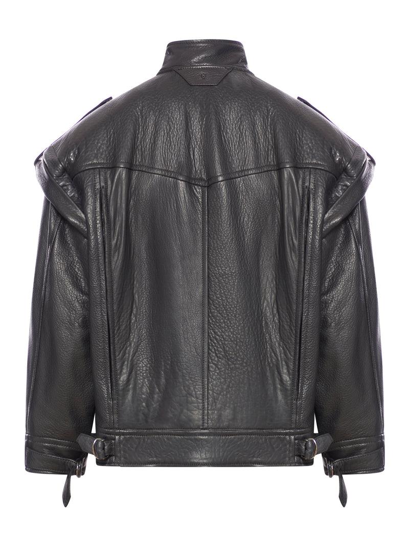 Suitnegozi Giacca oversize in pelle martellata Black Friday Prezzi