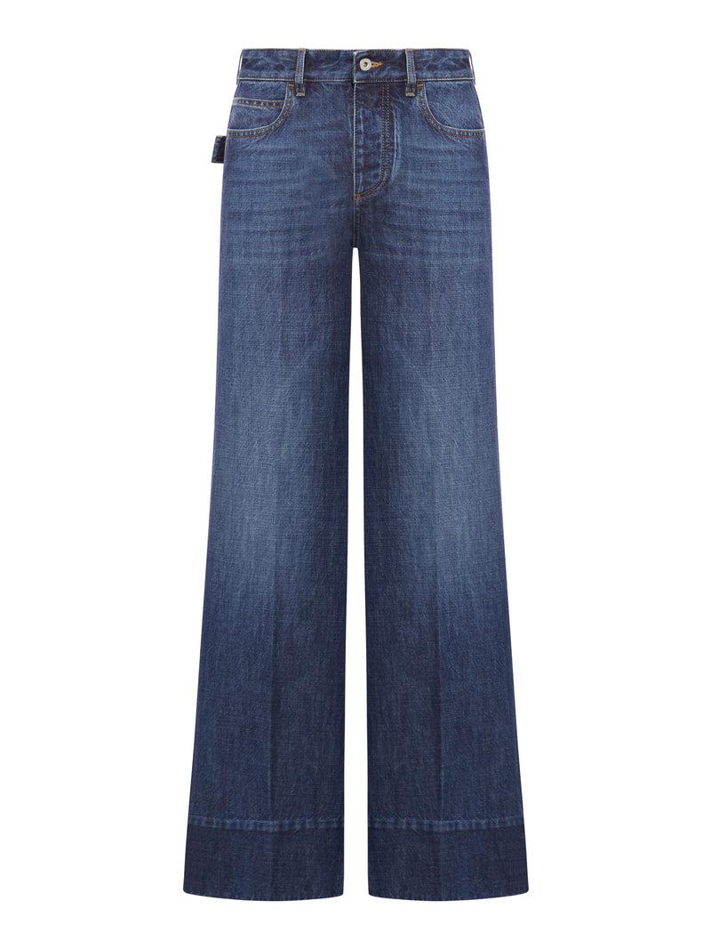 Suitnegozi Pantaloni Wide Denim lavaggio medio