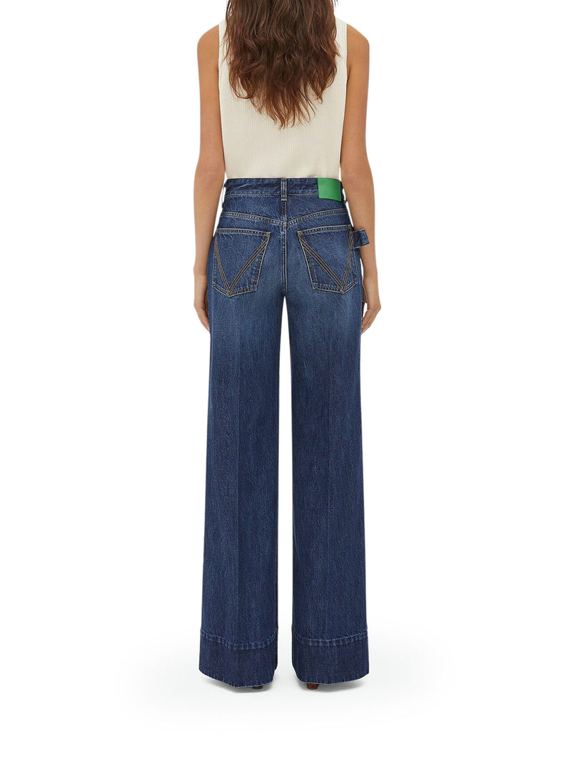 Suitnegozi Pantaloni Wide Denim lavaggio medio Promozione