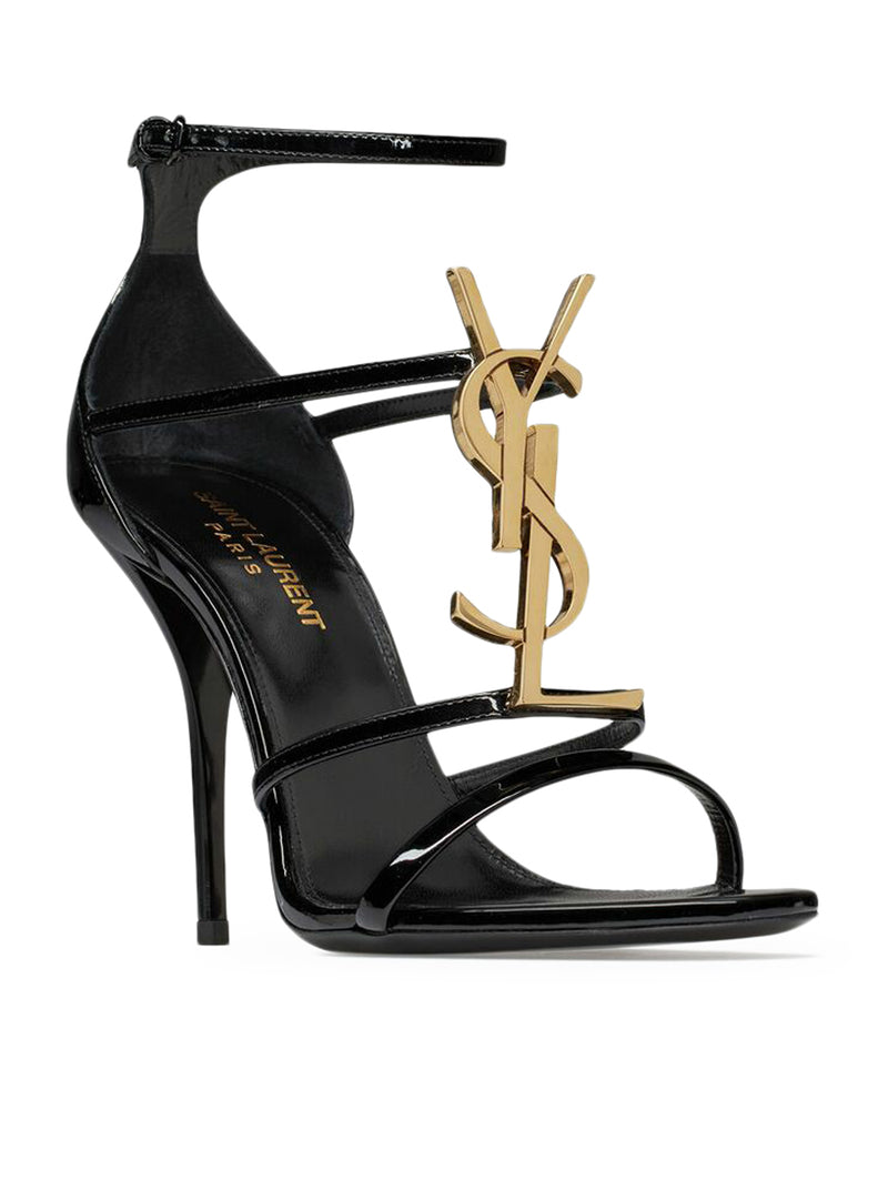 Suitnegozi SANDALI CASSANDRA IN PELLE VERNICIATA CON MONOGRAMMA DORATO Offerta speciale della fabbrica