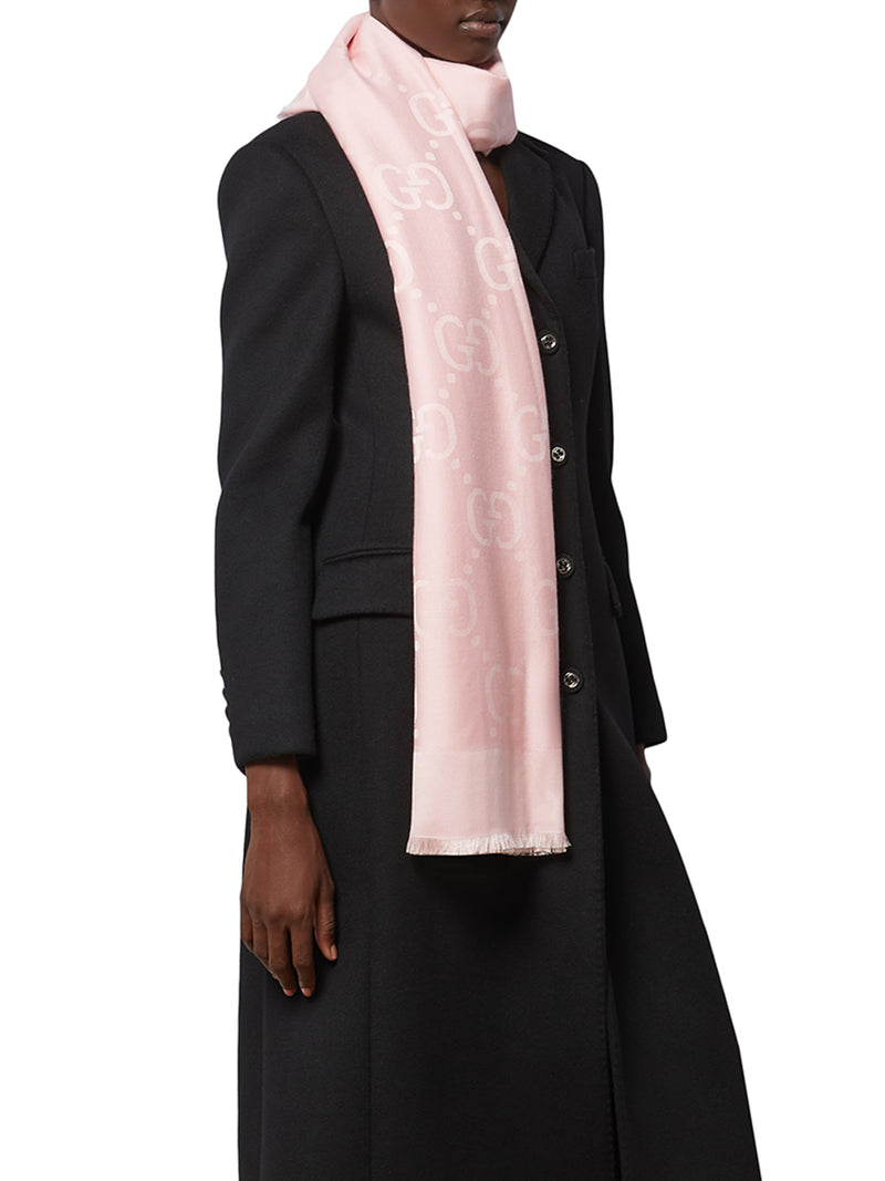 Suitnegozi SCIALLE IN LANA E SETA JACQUARD CON MOTIVO GG In vendita