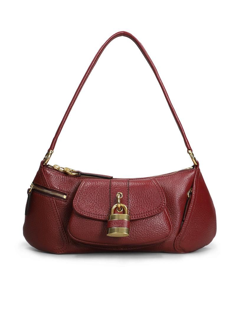 Suitnegozi BORSA A SPALLA 99 IN PELLE GRANATA Prezzo di fabbrica
