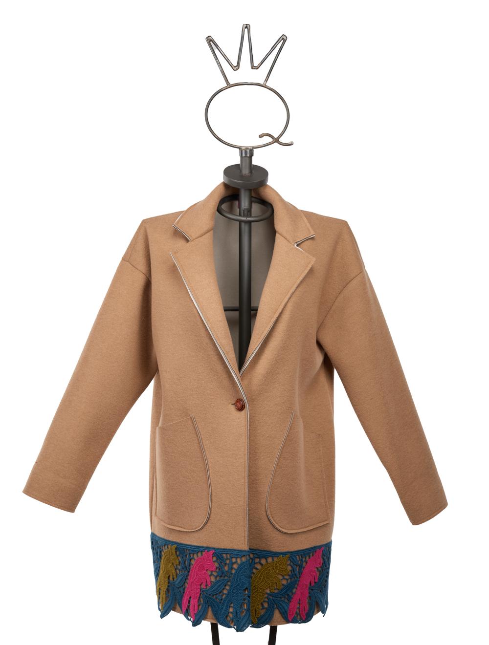 Save The Queen Cappotto corto beige con pizzo macramè Affare Del Giorno