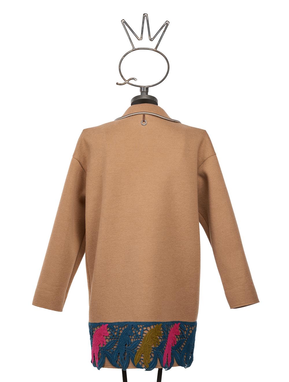 Save The Queen Cappotto corto beige con pizzo macramè Affare Del Giorno