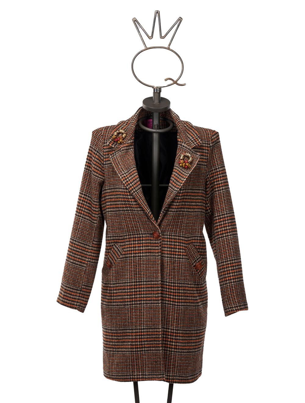Save The Queen Cappotto corto con applicazioni Presa