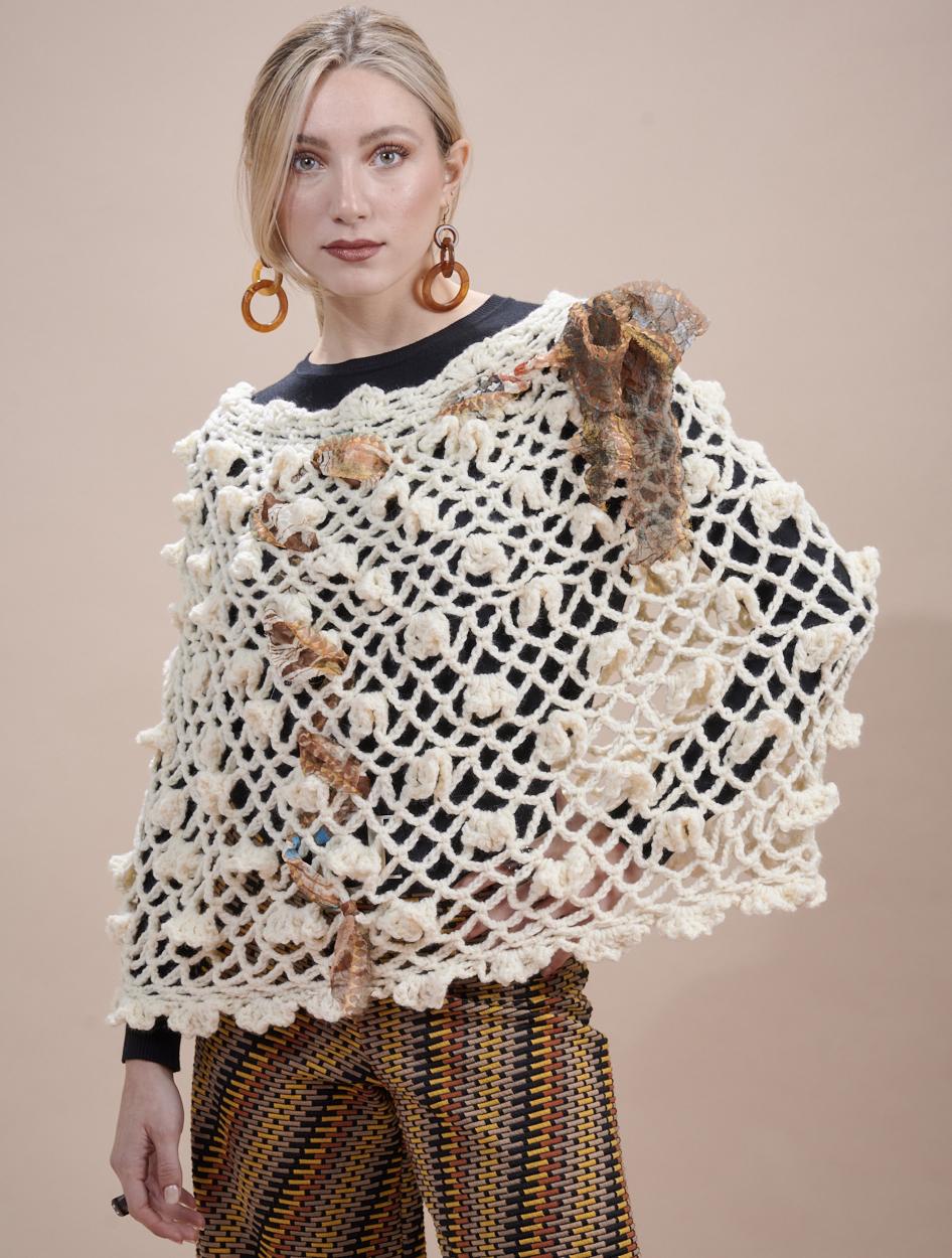 Save The Queen Poncho color panna Hotsell
