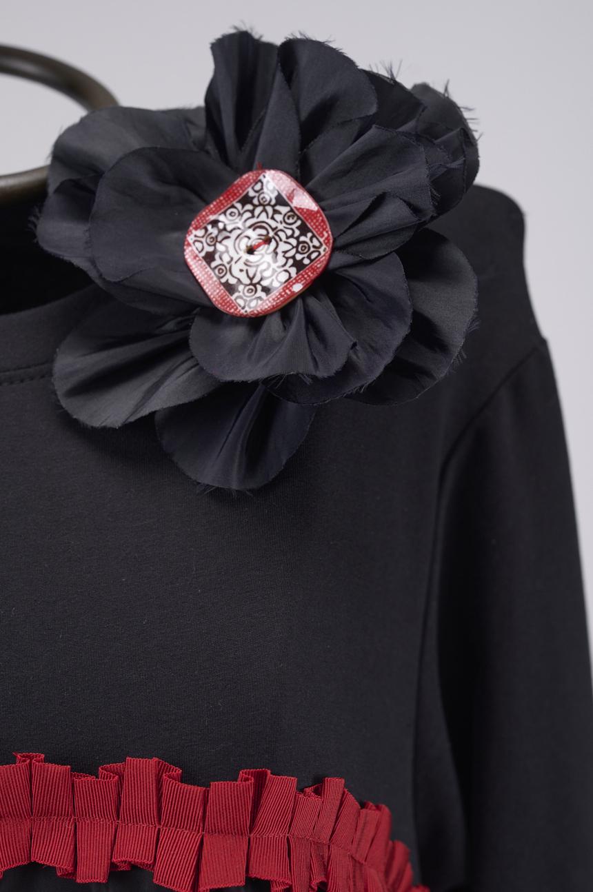 Save The Queen Vestito corto largo in felpa e taffetà Convenienza