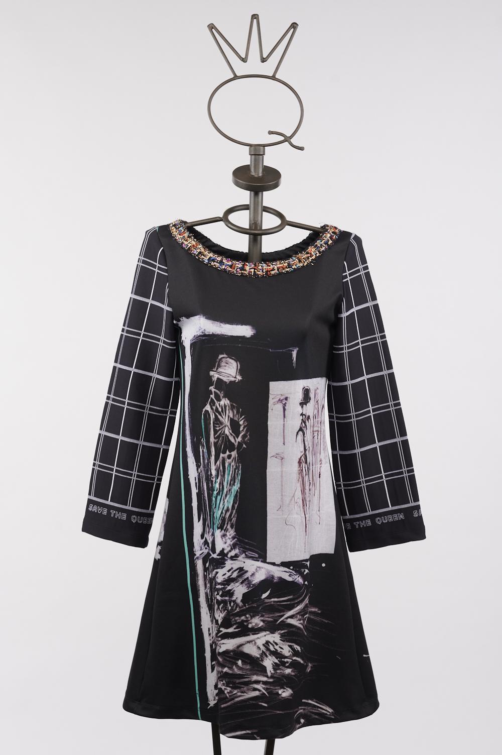Save The Queen Vestito corto stampato Sconto