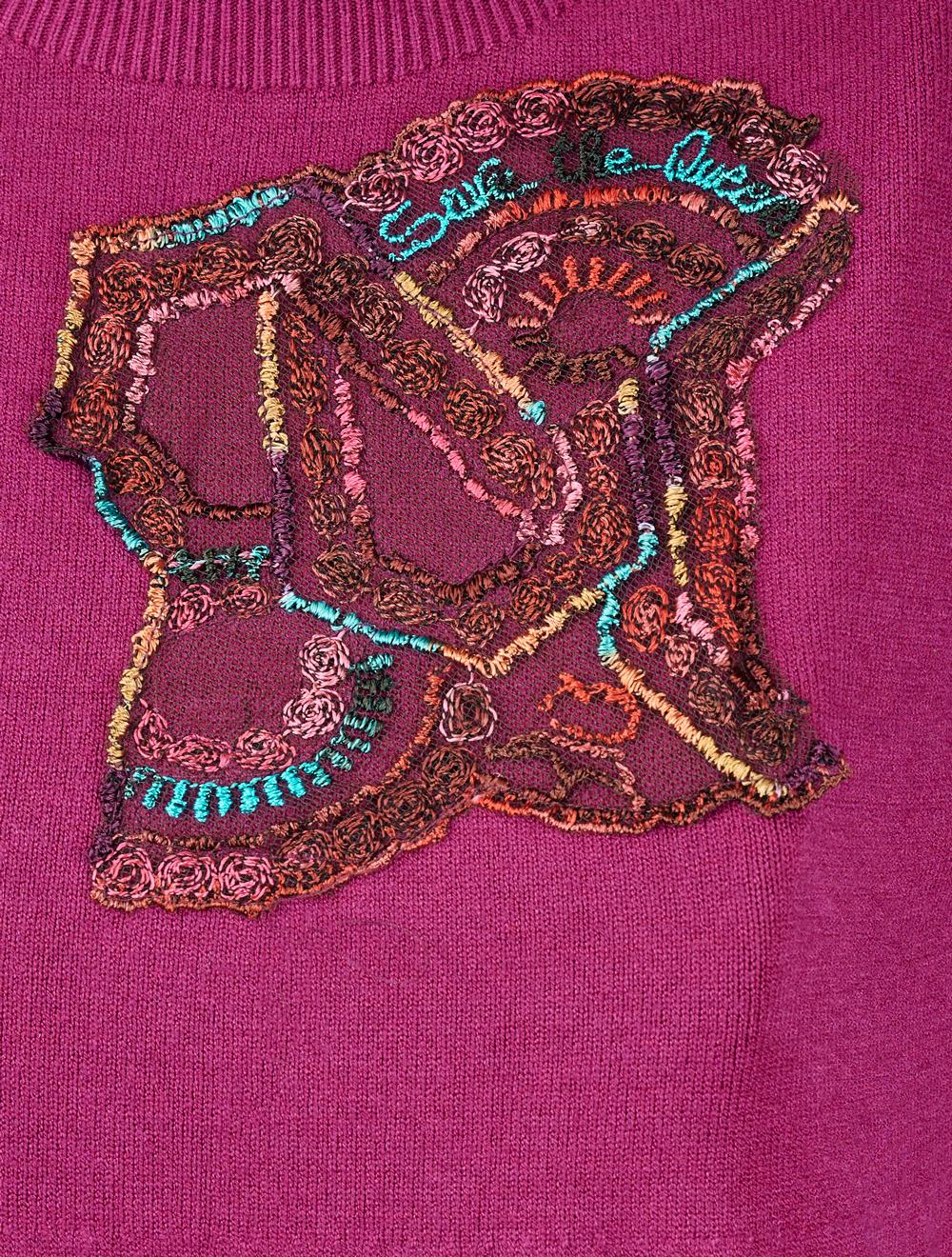 Save The Queen Abito longuette in tricot fuxia Nuova