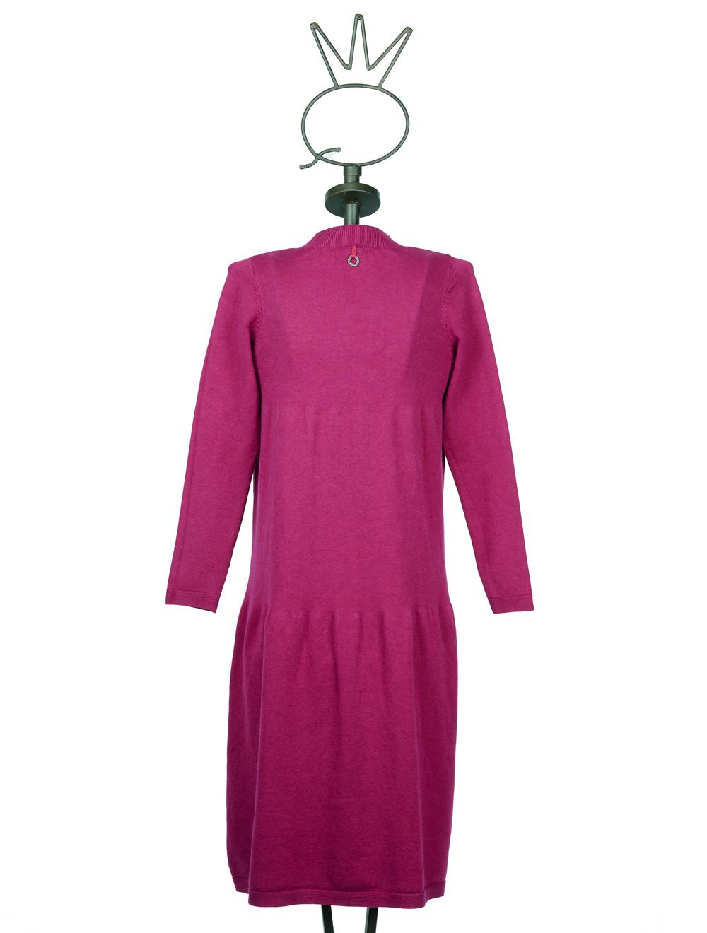 Save The Queen Abito longuette in tricot fuxia Nuova