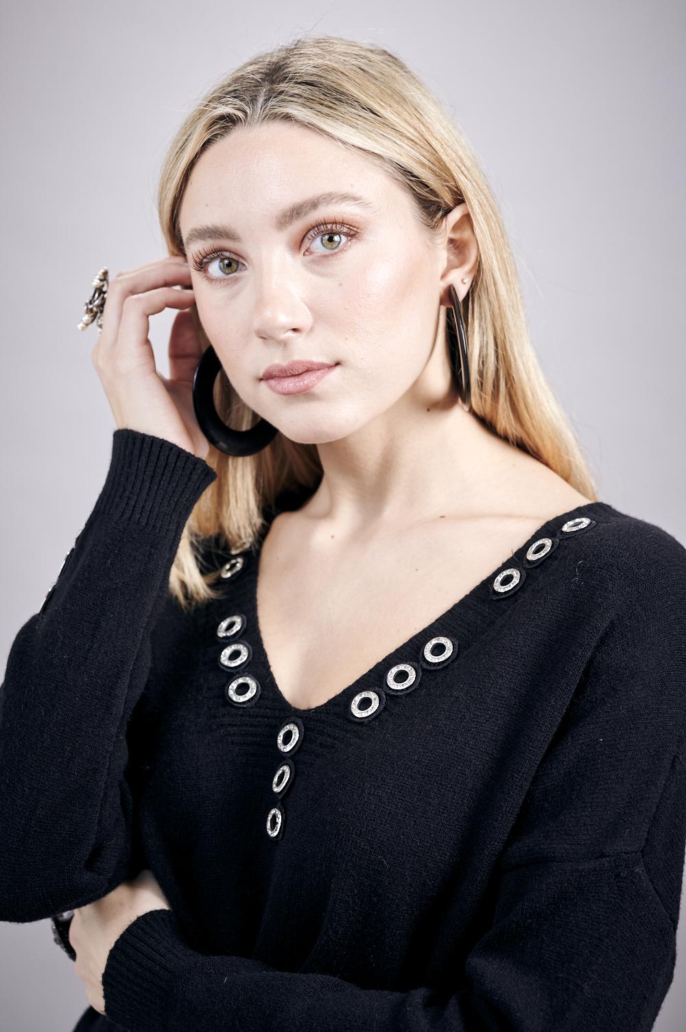 Save The Queen Abito in tricot nero Moda