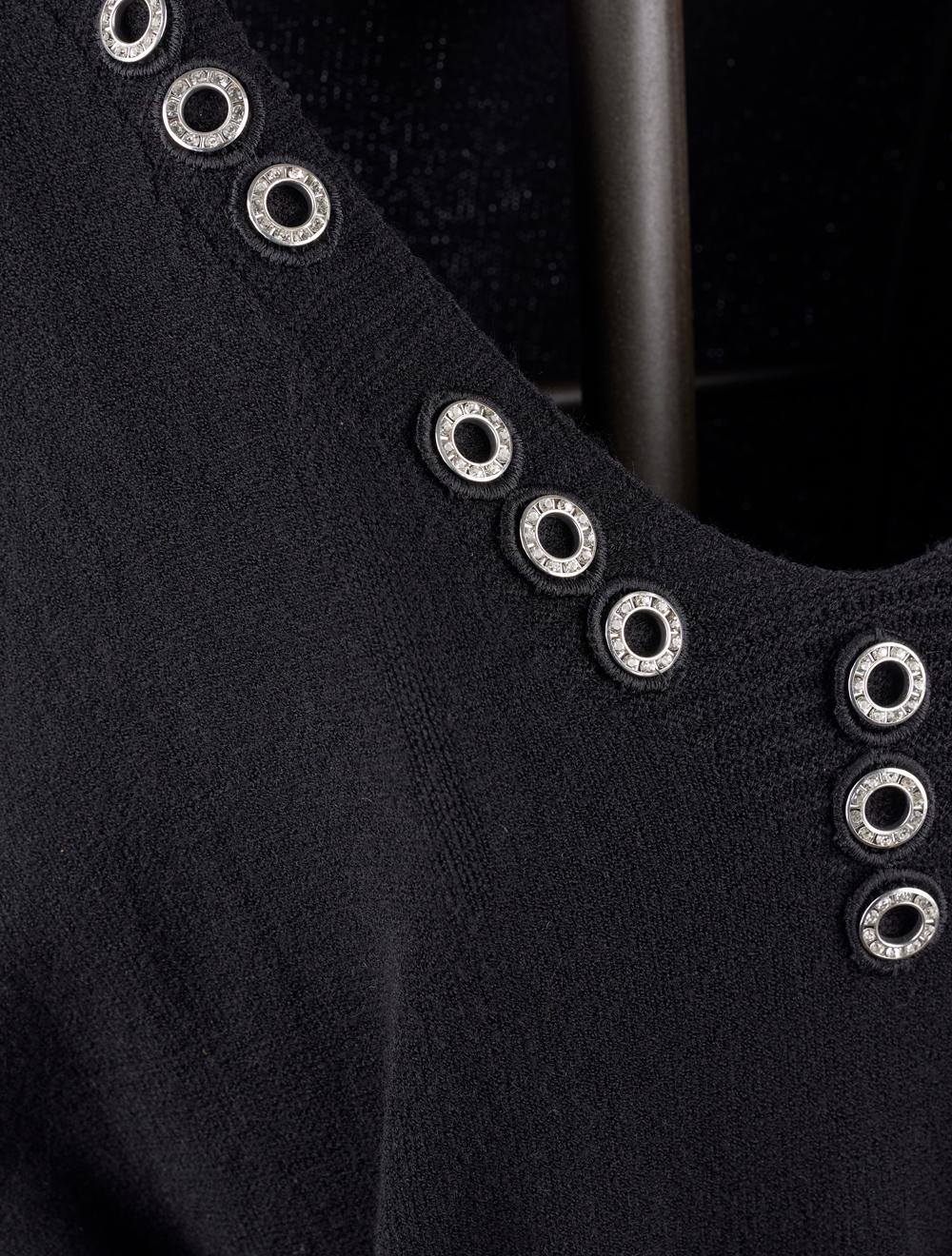 Save The Queen Abito in tricot nero Moda
