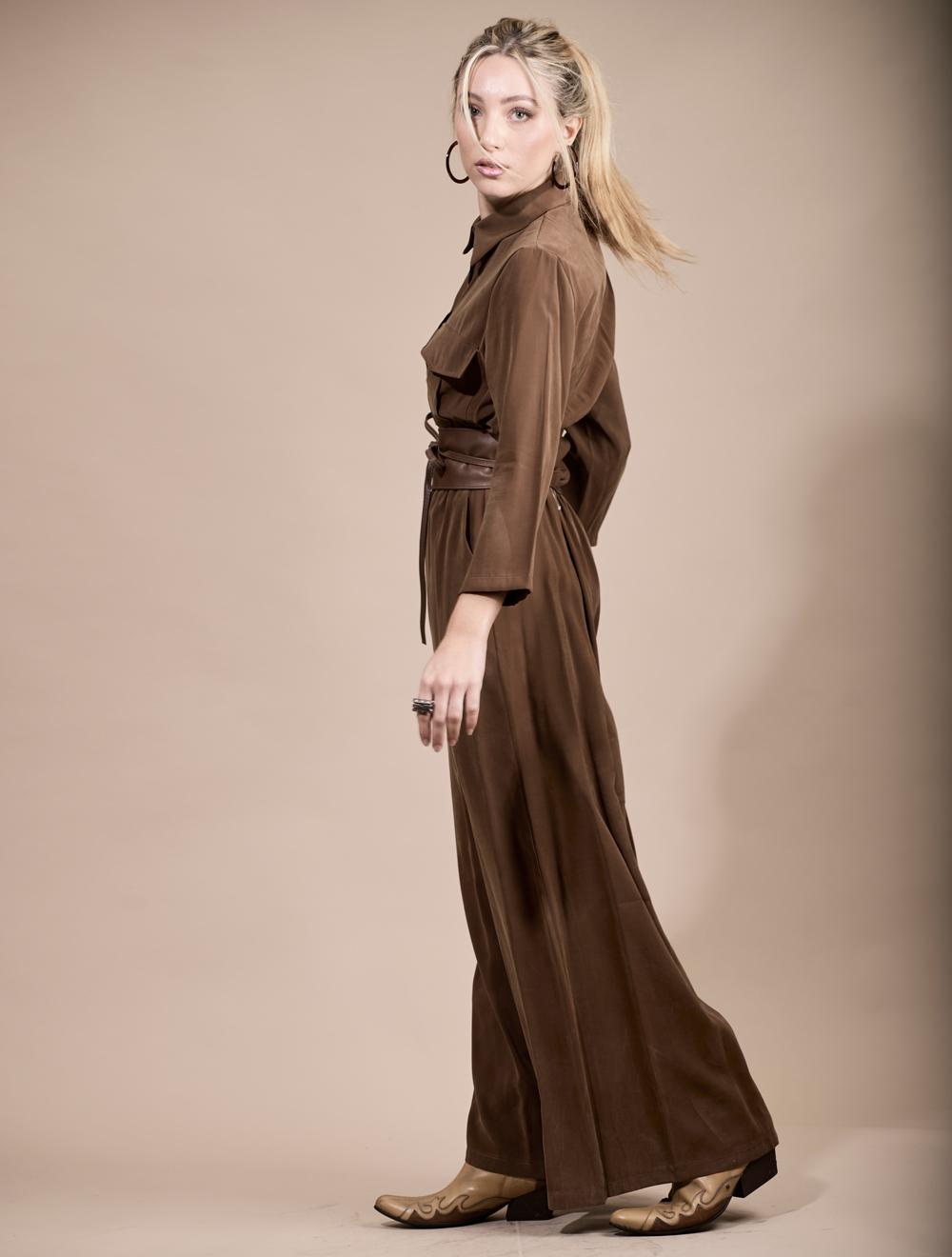 Save The Queen Tuta marrone con cintura Vendita
