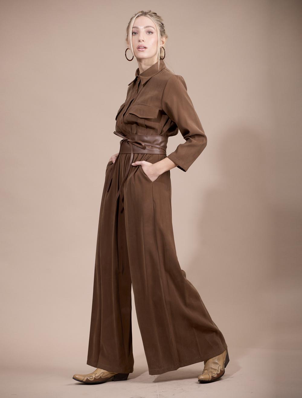 Save The Queen Tuta marrone con cintura Vendita