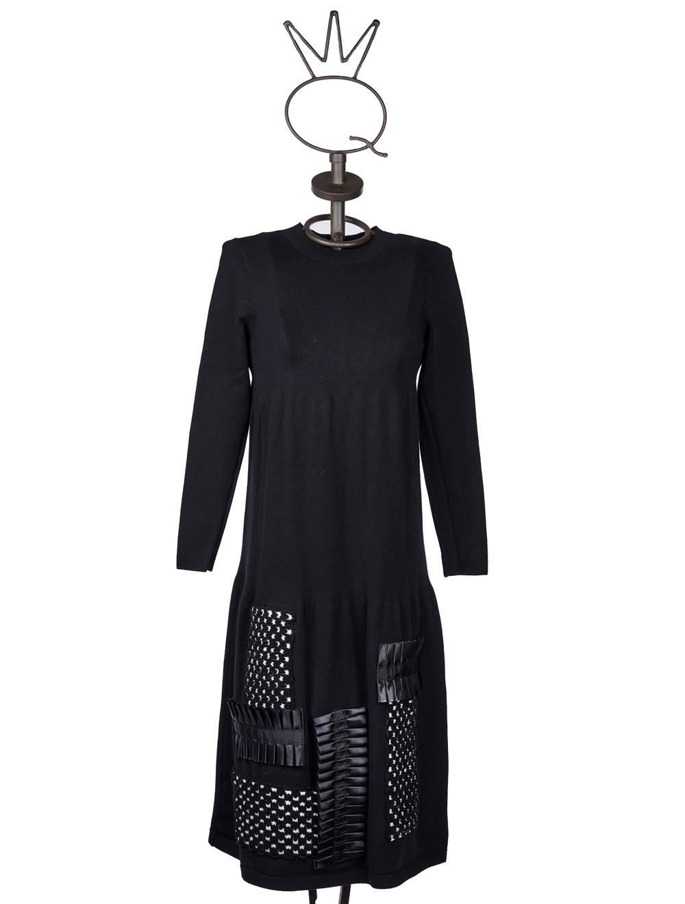 Save The Queen Abito in tricot nero Promozione