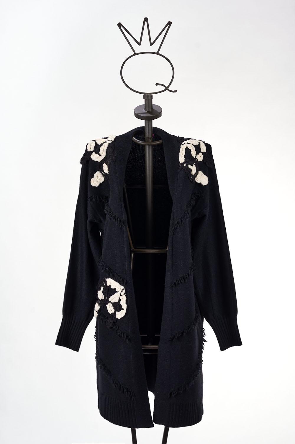 Save The Queen Cardigan lungo nero Vendite stagionali