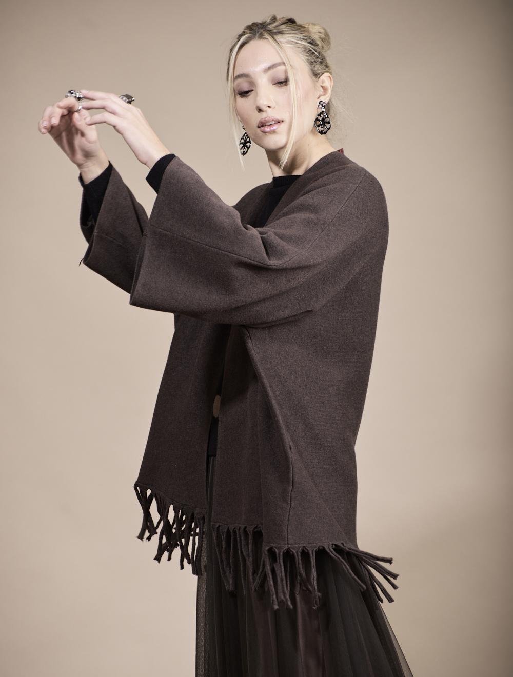 Save The Queen Cardigan tricot marrone Consegna Veloce