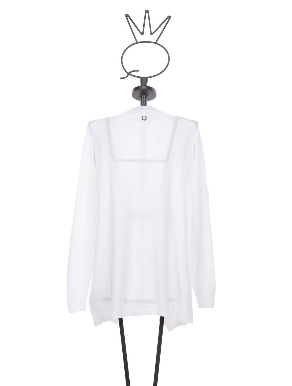 Save The Queen Cardigan bianco in viscosa con applicazioni Fino Al -60%