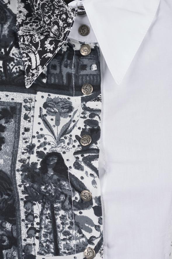 Save The Queen Camicia stampata in cotone In Vendita