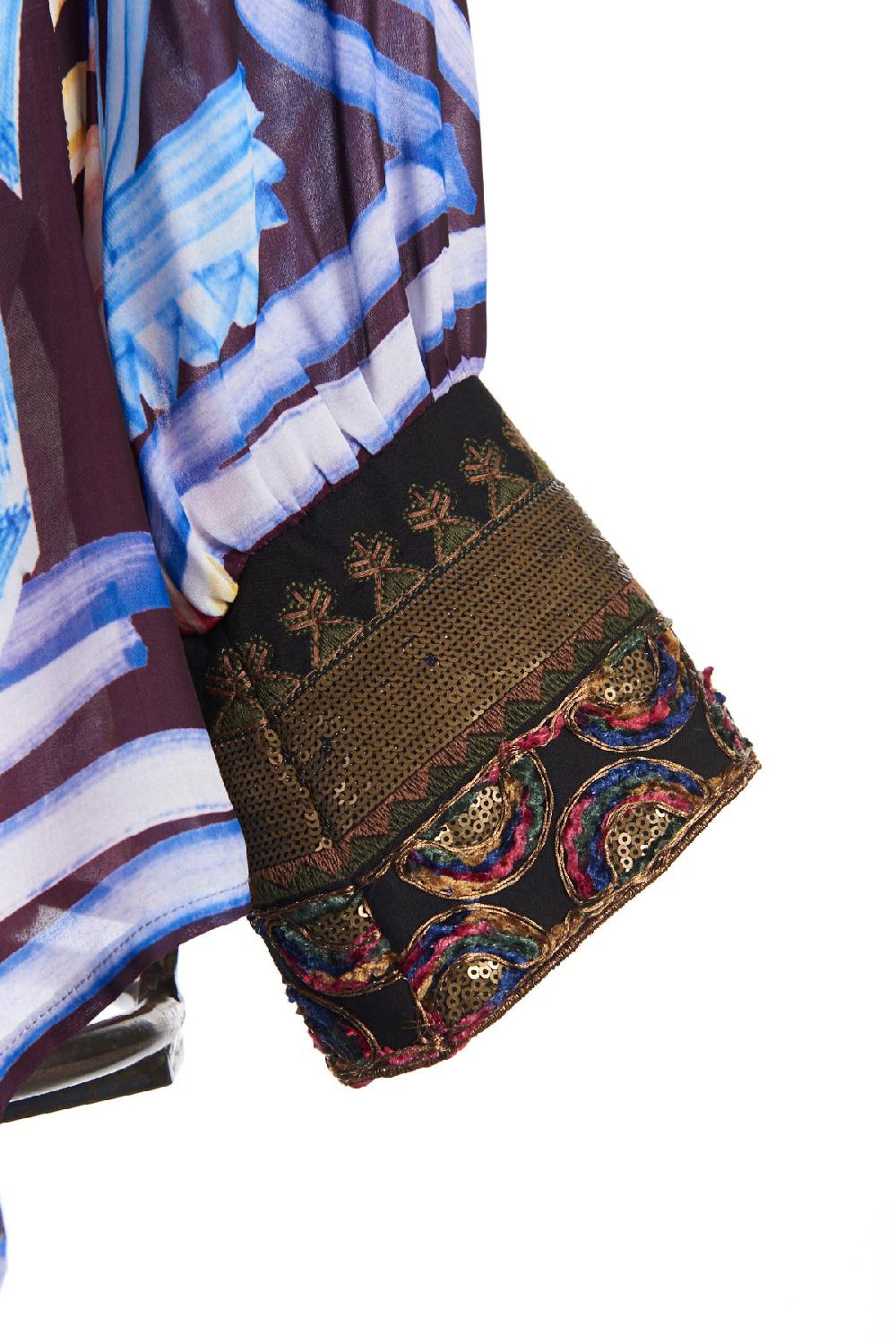 Save The Queen Blusa in chiffon con stampa dedicata al Circo Nuova