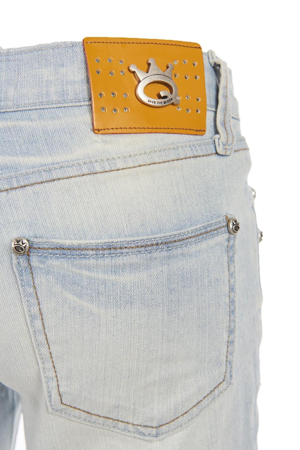 Save The Queen jeans ricamati Nuova